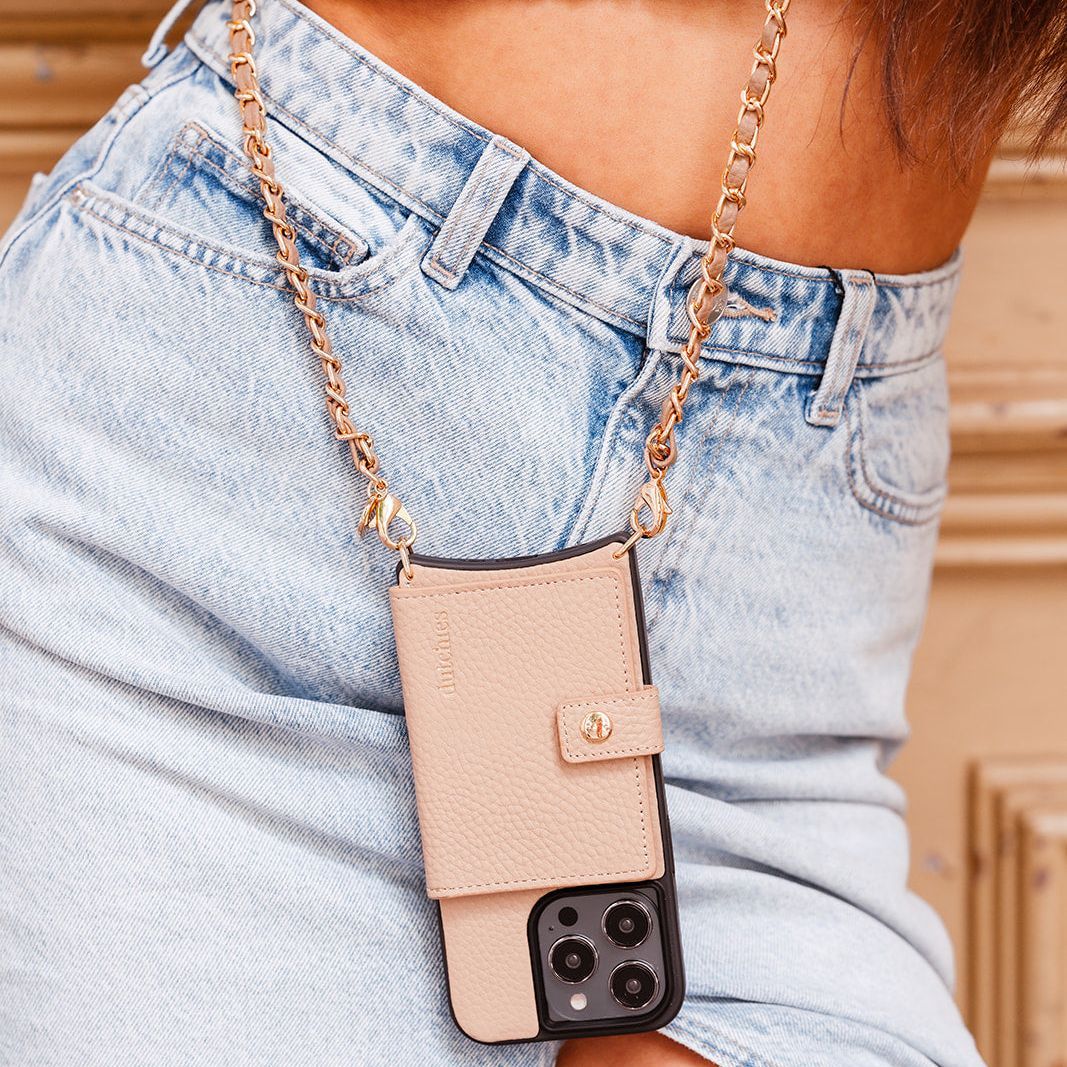 Phone Chain | Italian Bandolier (vegan leather) | Beige Sinco