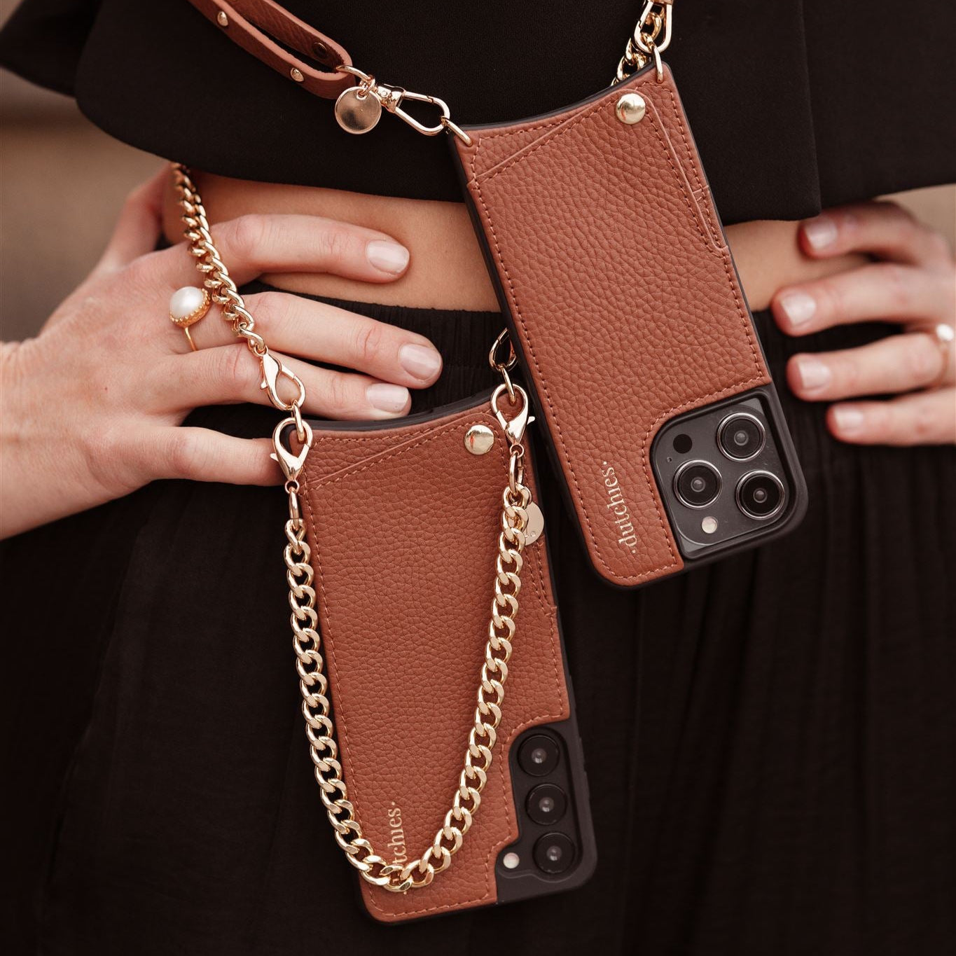 Ensemble deluxe | iPhone | Marron