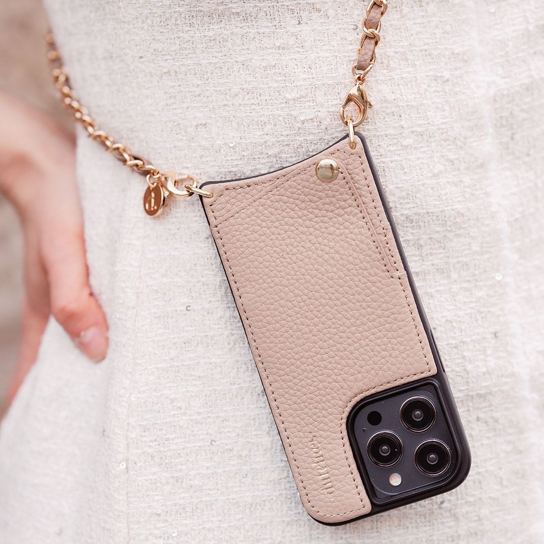 Phone Chain | Italian Bandolier (vegan leather) | Beige Sinco