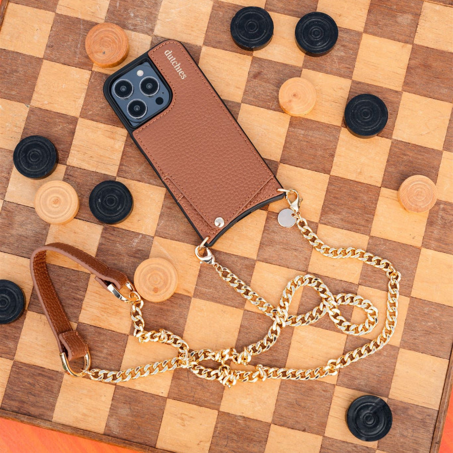 Collana per telefono | French | Marrone