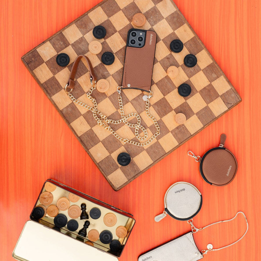 Collana per telefono | French | Marrone