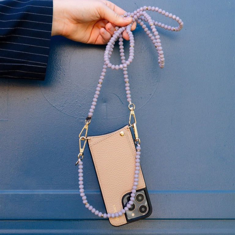 Phone Chain | Beaded | Aletta featuring a stylish design with elegant beads and a chic phone case.