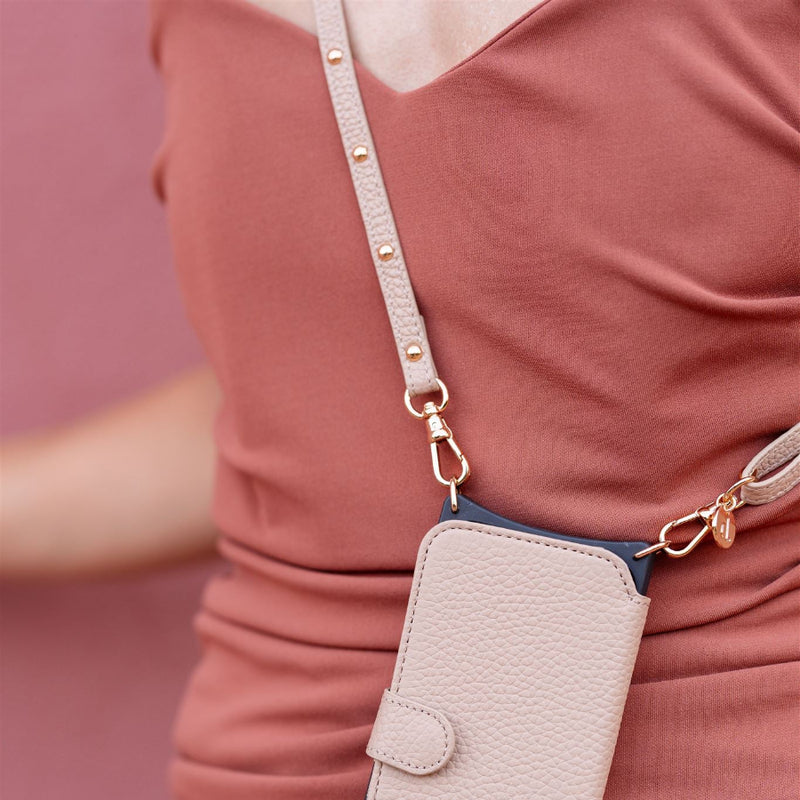 Phone Strap | Slimline Studs | Beige