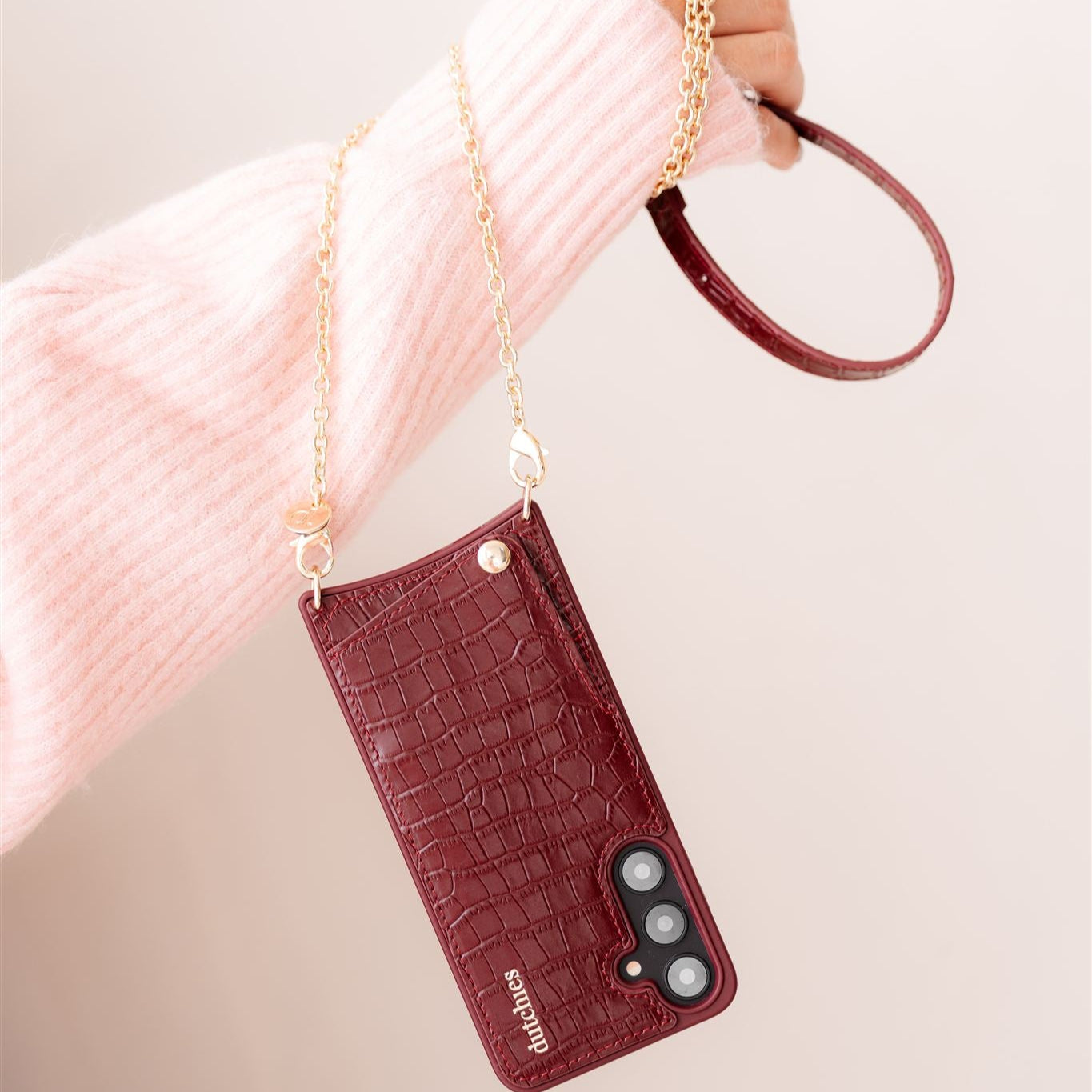 Phone Chain | Spanish | Burgundy
