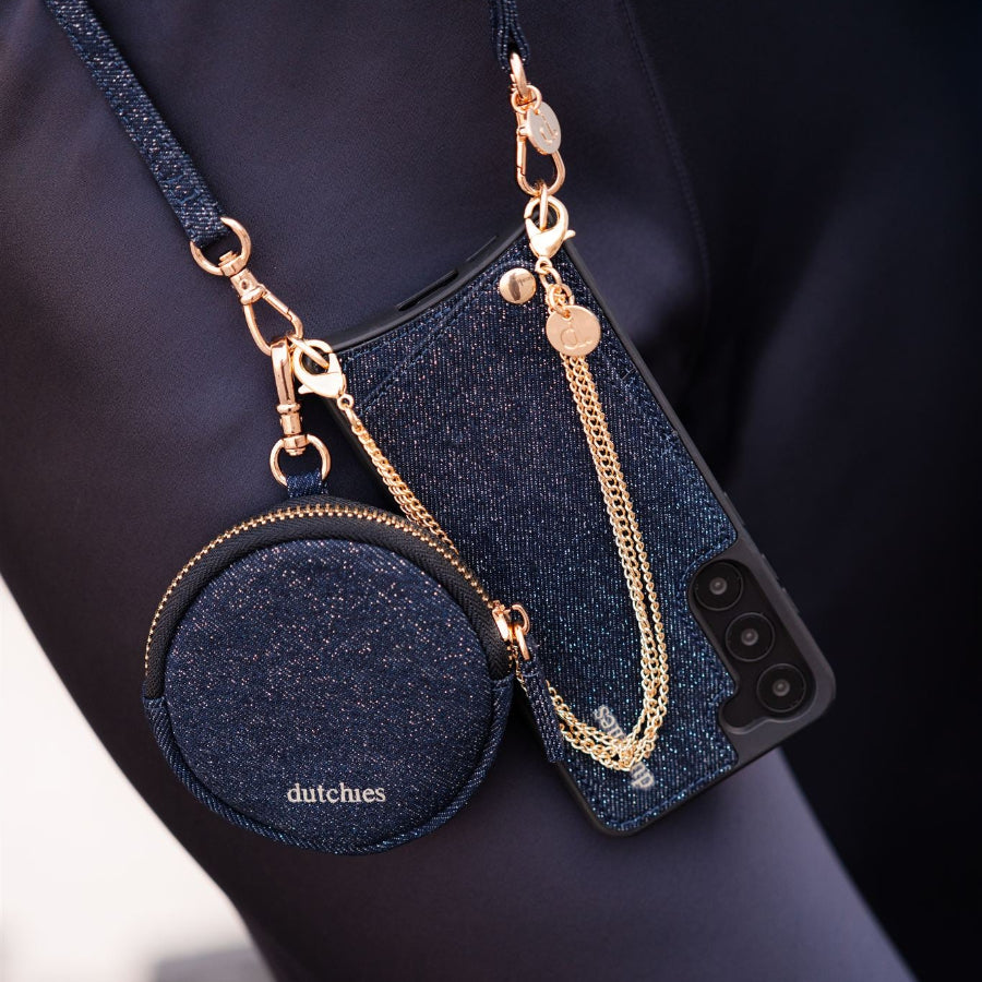 Samsung hoesje | Denim Glitter