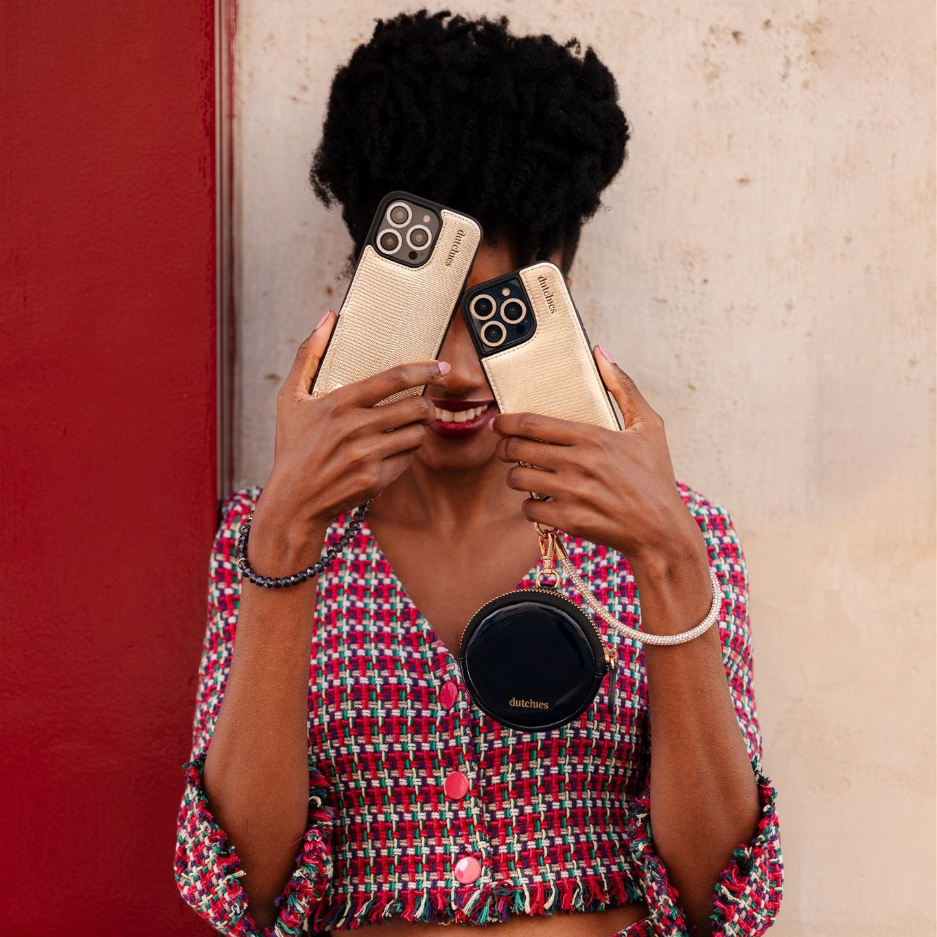 Mini borsa del telefono Emma | Gloss Navy