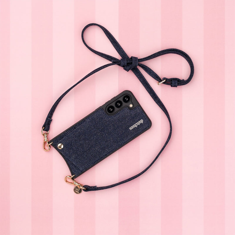 Classic set | Samsung | Denim Glitter - stylish phone case with a denim glitter strap for modern convenience.