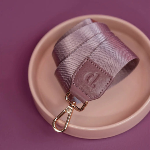 Phone Strap | Basic | Mauve - stylish crossbody strap in mauve with metallic clip, perfect for hands-free convenience.