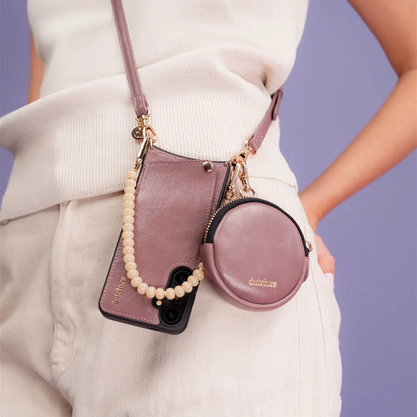 Luxury Set | Samsung | Mauve featuring stylish phone case and coin purse for a chic look.