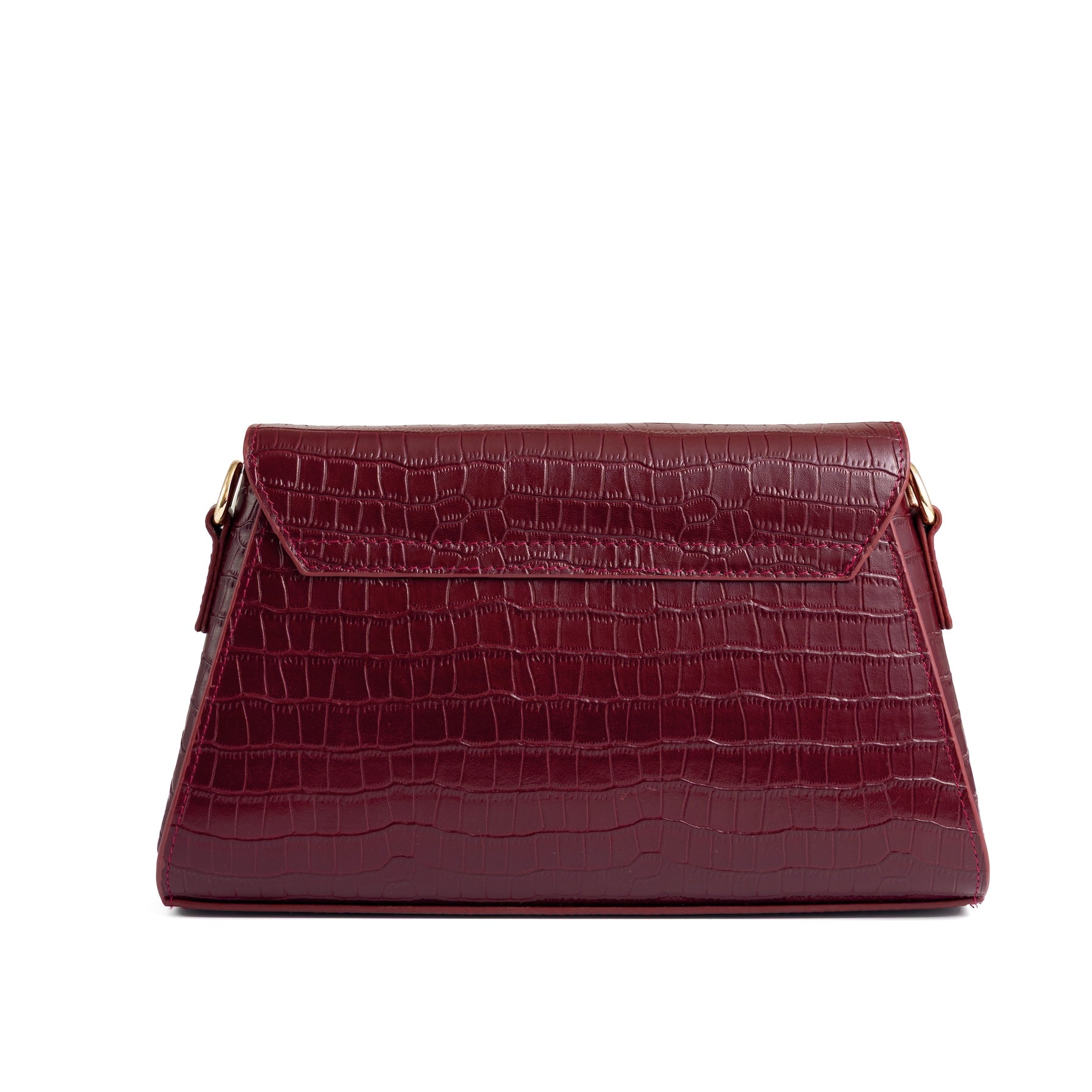 Sophie Crossbody Bag | Crocodile Chic | Burgundy