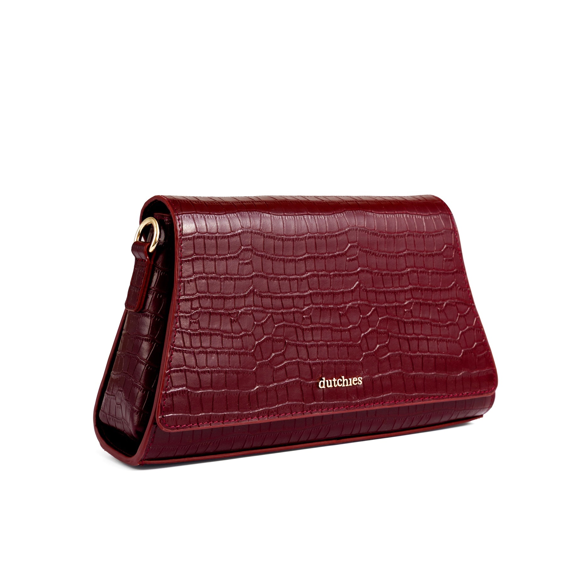 Sophie Crossbody Bag | Crocodile Chic | Burgundy