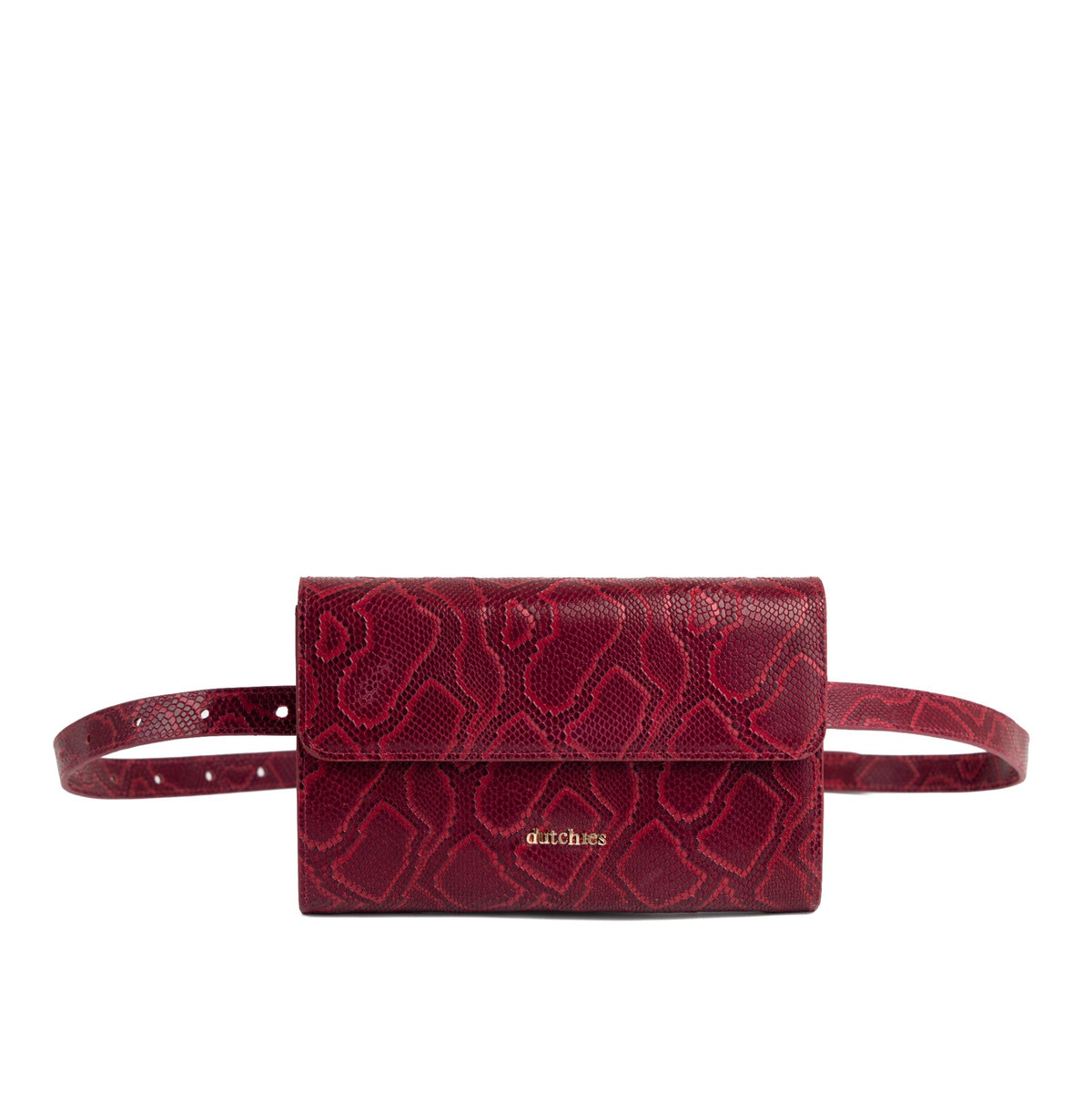 Belt Bag Set | Alei | Snake Red - Chic red snake print belt bag design perfect for festivals and city adventures.