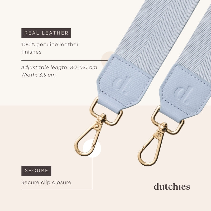 Phone Strap | Basic | Blue featuring 100% genuine leather finishes and secure clip closure, adjustable length 80-130 cm.