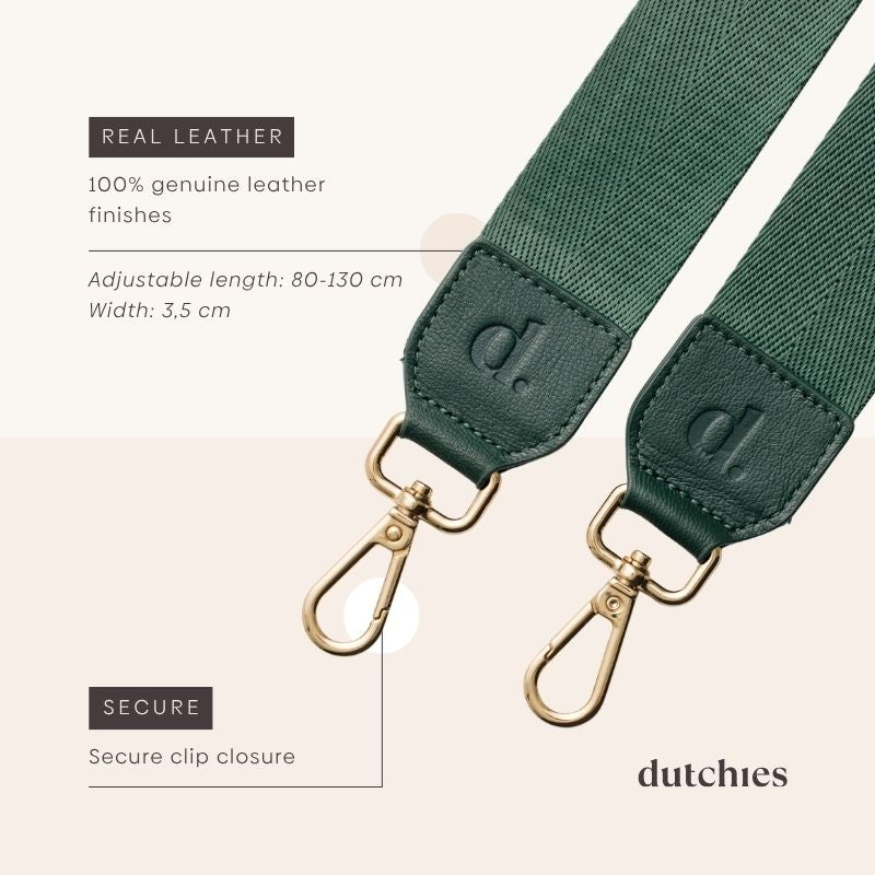 Phone Strap | Basic | Forest Green with secure clip closure and adjustable length for ultimate convenience.