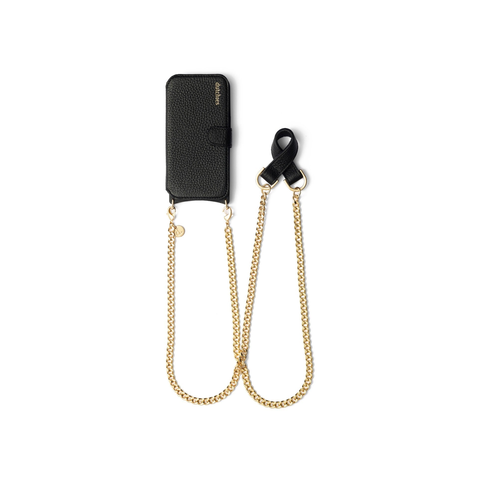 Französisches Kettenset | iPhone Etui | Schwarz