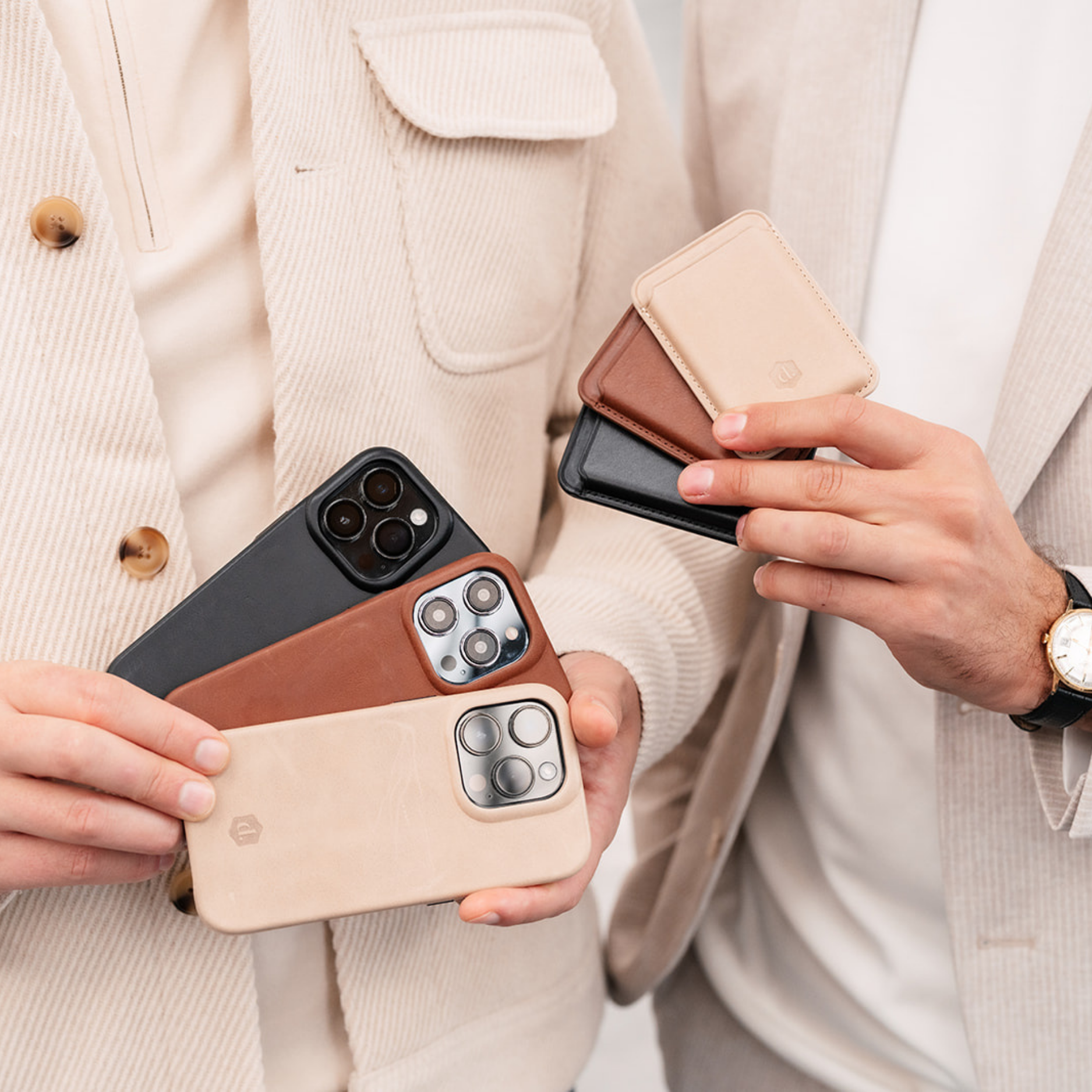 iPhone Case | Men | Beige | Full Leather design | Dutchies