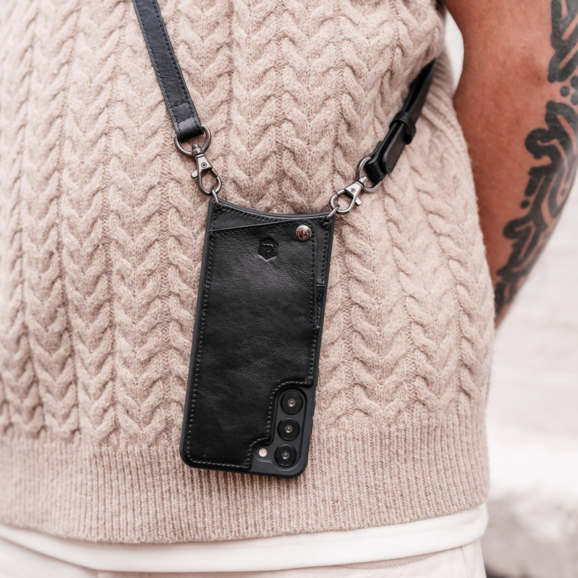 Samsung Crossbody set | Hoesje & Koord | Men | Zwart