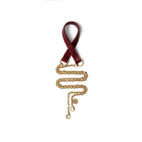 Phone Chain | Spanish | Snake Red, stylish red strap with gold chain, perfect for hands-free convenience.