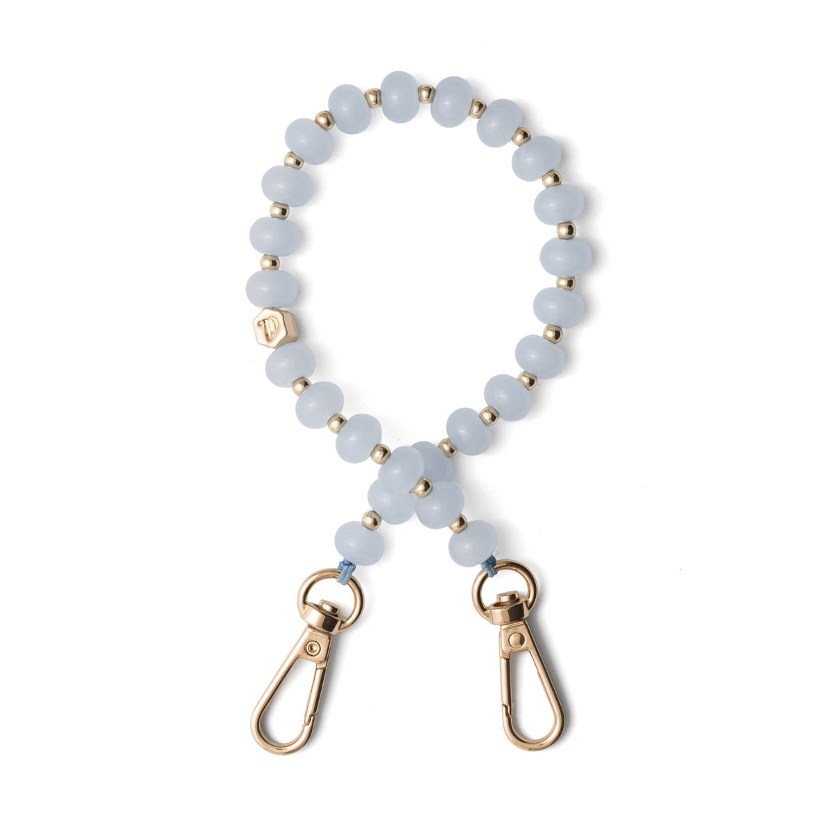 Phone Charm | Beaded | Ann, a blue bead phone charm inspired by explorer Ann Bancroft.