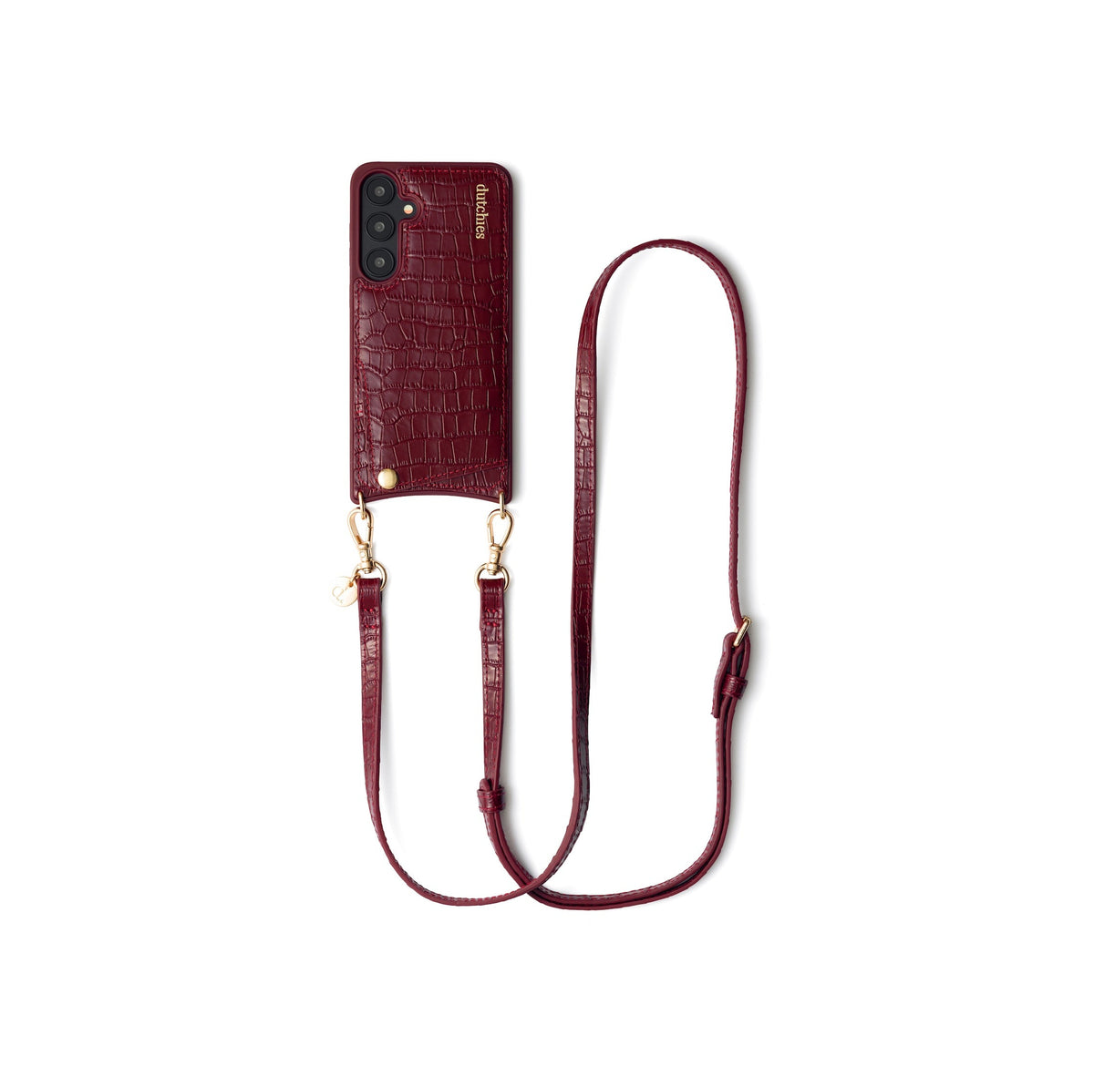 Classic set | Samsung | Burgundy - Stylish phone case with cardholder in rich burgundy color with matching phone strap.