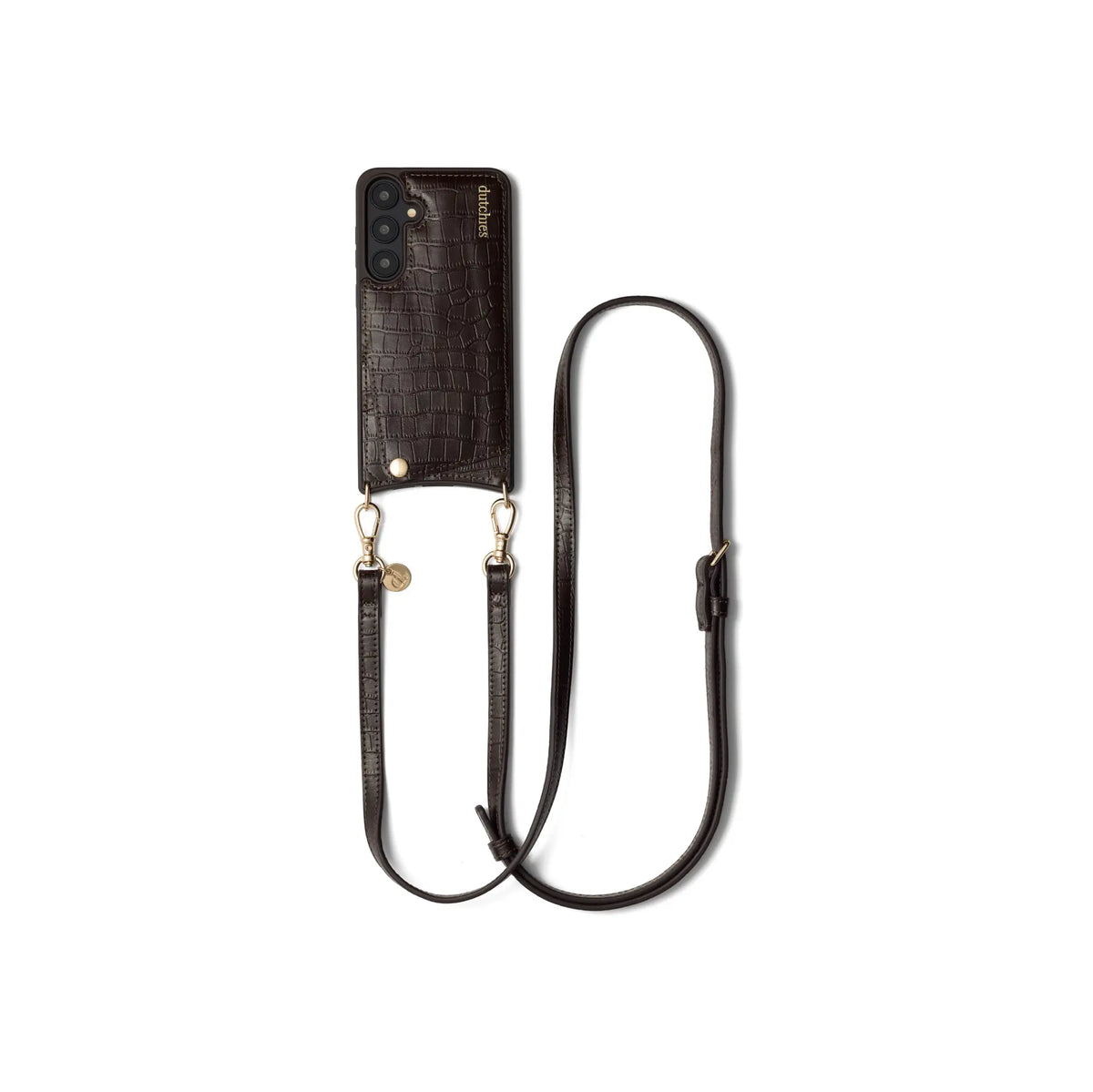 Classic set | Samsung | Chocolate Brown with a stylish golden strap, perfect for modern convenience.