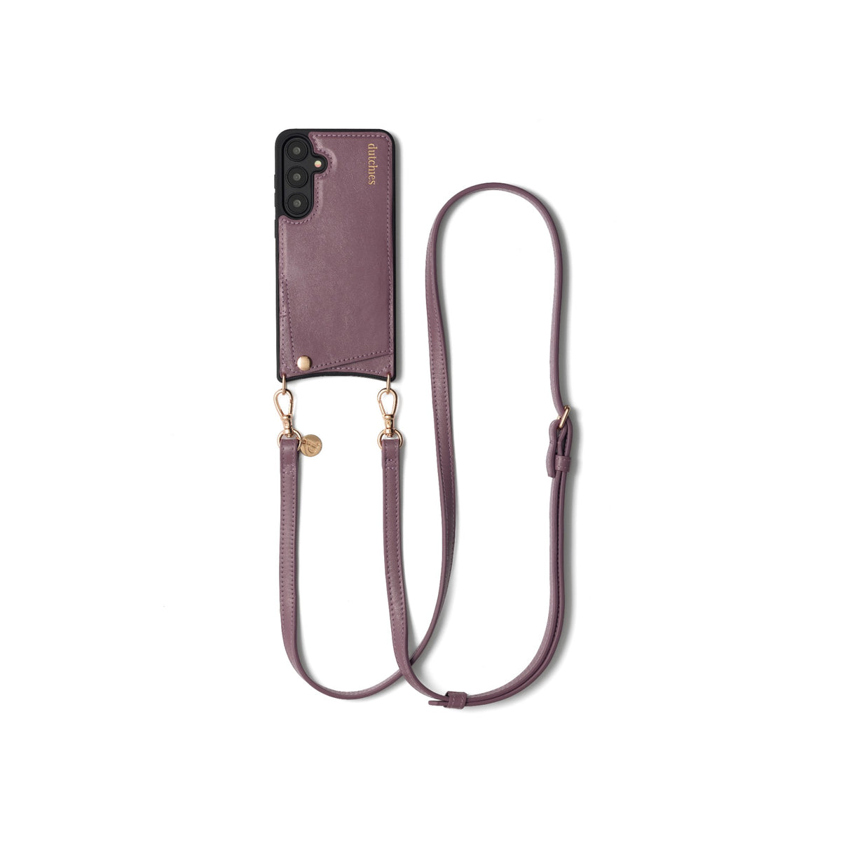 Classic set | Samsung | Mauve - stylish phone case with slimline strap in mauve leather.