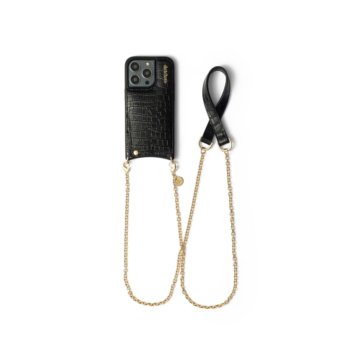 Spanisches Kettenset | iPhone | Noir | Gold