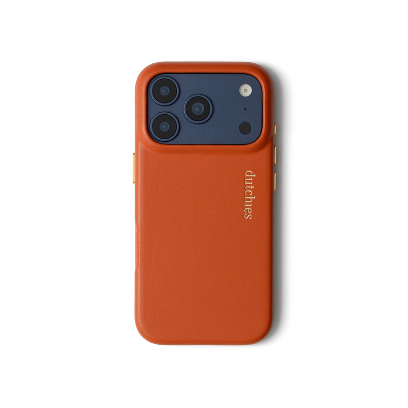 iPhone Case | Orange (Full Wrapped) sleek design with premium leather finish and detailed camera cutout.