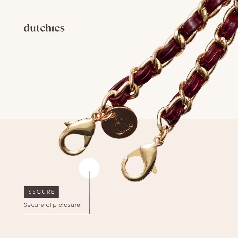 Phone Chain | Italian | Burgundy