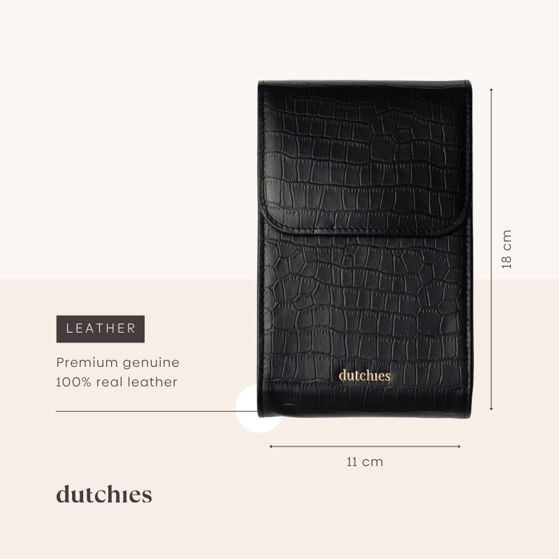 Sac de téléphone Juliet | Noir Or