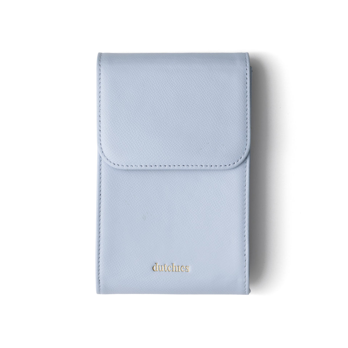 Phone Bag Juliet | Blue - Handmade leather phone bag in soft blue color designed for all phone models.