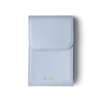 Phone Bag Juliet | Blue - Handmade leather phone bag in soft blue color designed for all phone models.