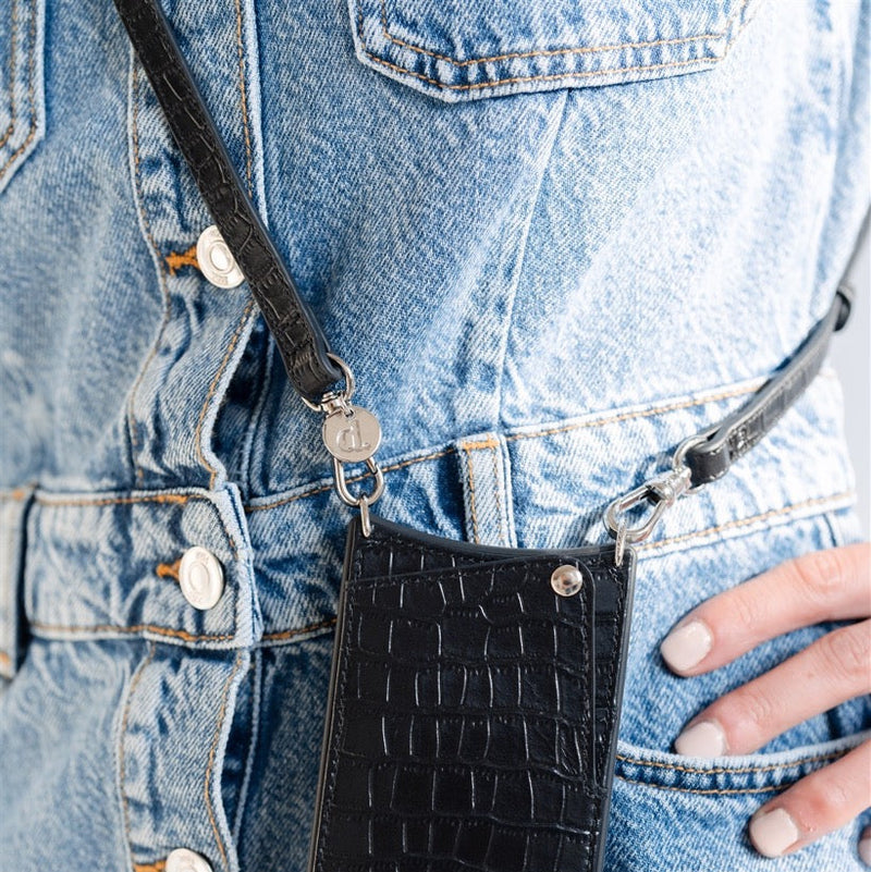 Phone Strap | Slimline Silver | Noir