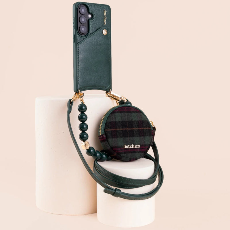 Luxury Set | Samsung | Forest Green featuring stylish phone case and coin purse on display.