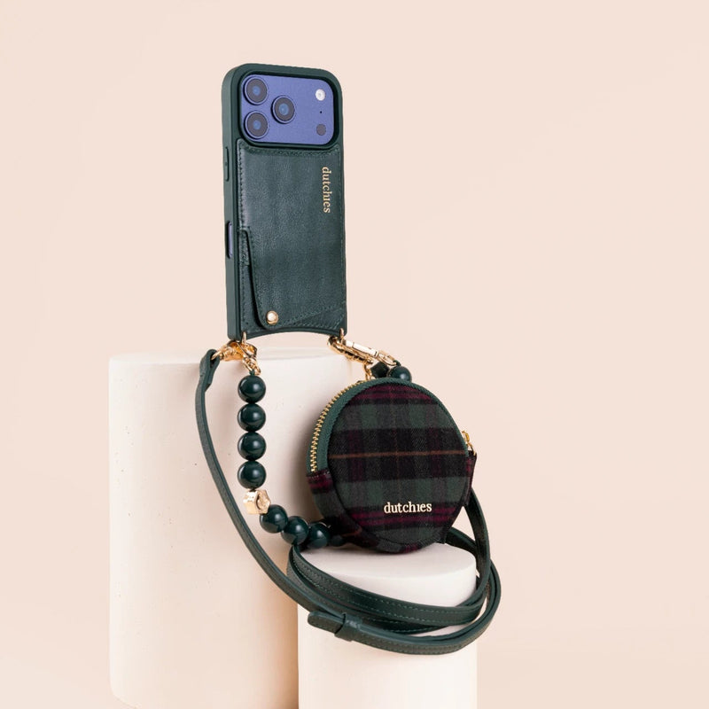 Luxury Set | iPhone | Forest Green featuring a stylish phone case and chic accessory for on-the-go glam.
