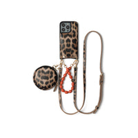 Luxury set | iPhone | Leopard - Chic phone case and accessories with leopard print design.
