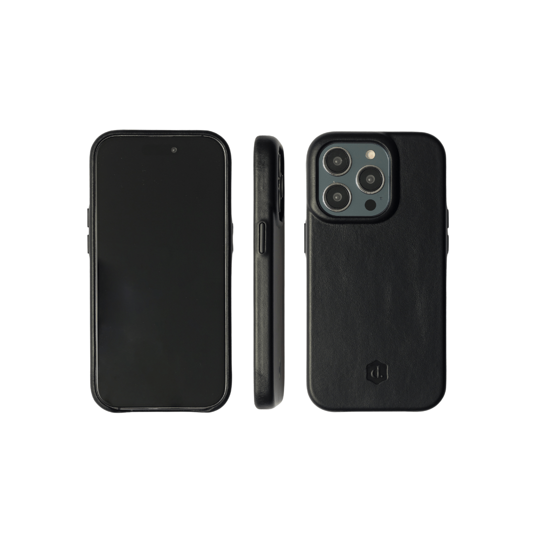 Magsafe Compatibel iPhone Case | Men | Black | Full Leather | Dutchies