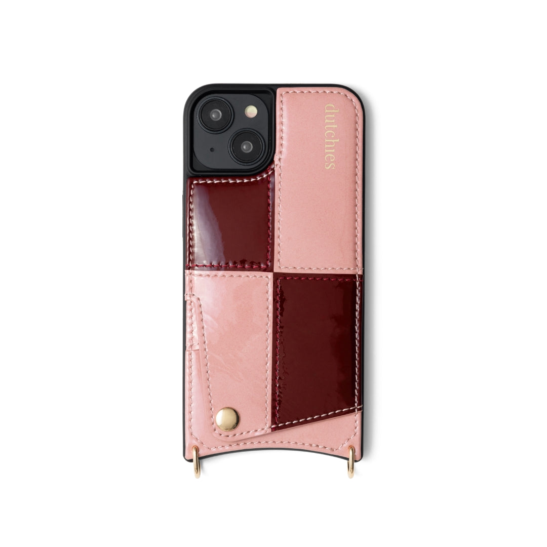 iPhone Hülle | Gloss Lollipop in Rosa und Burgunder mit Kartenhalter für sichere Aufbewahrung.