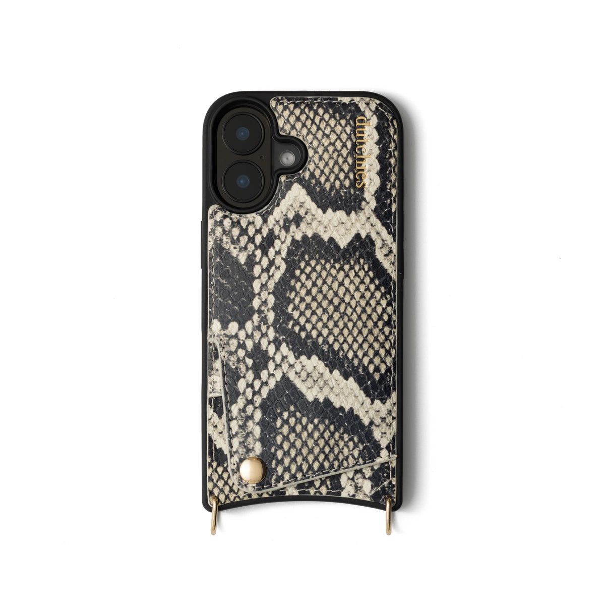 iPhone Case | Snake - handcrafted genuine leather case with cardholder in snake print design.