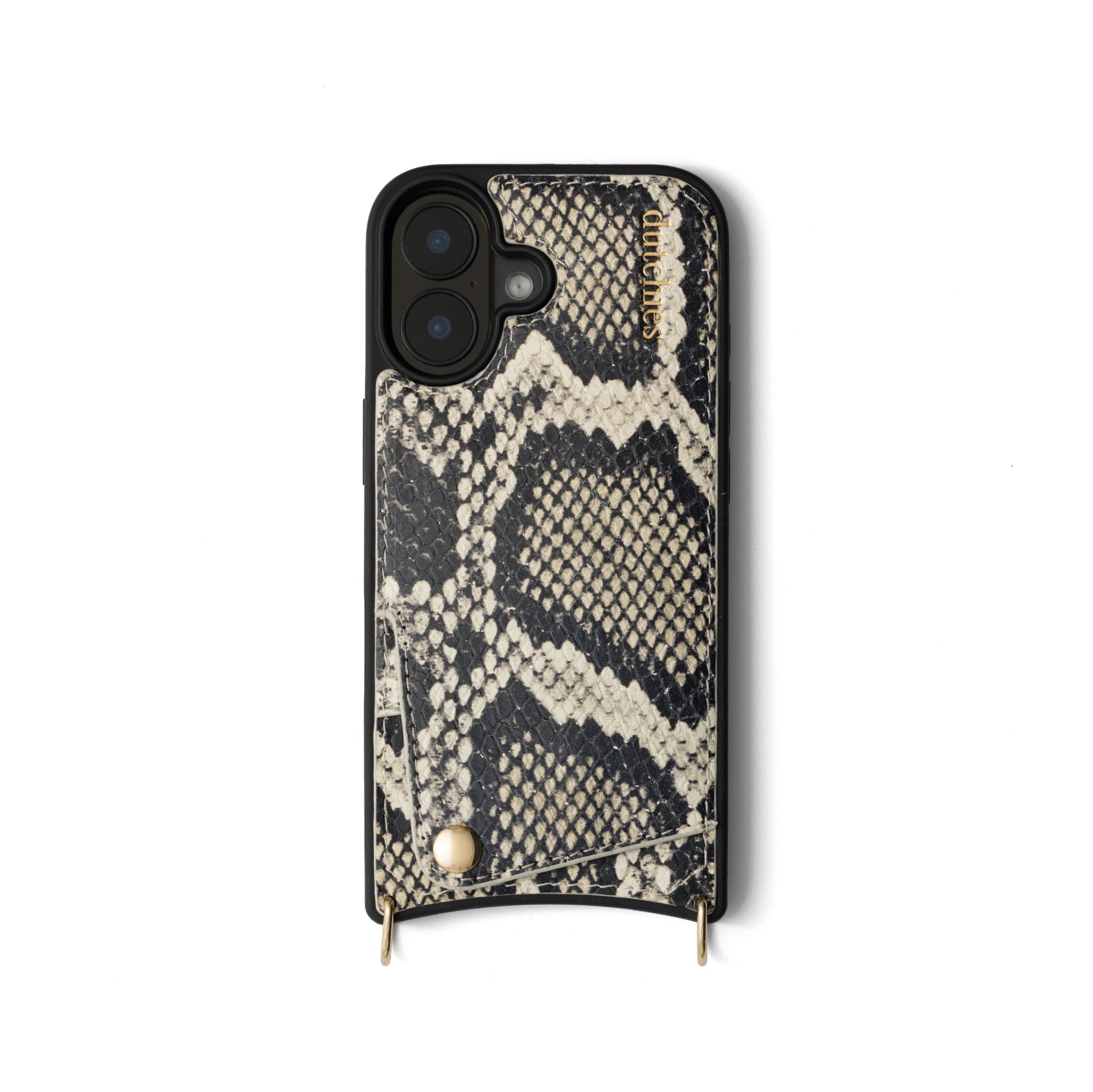 iPhone Case | Snake - handcrafted genuine leather case with cardholder in snake print design.