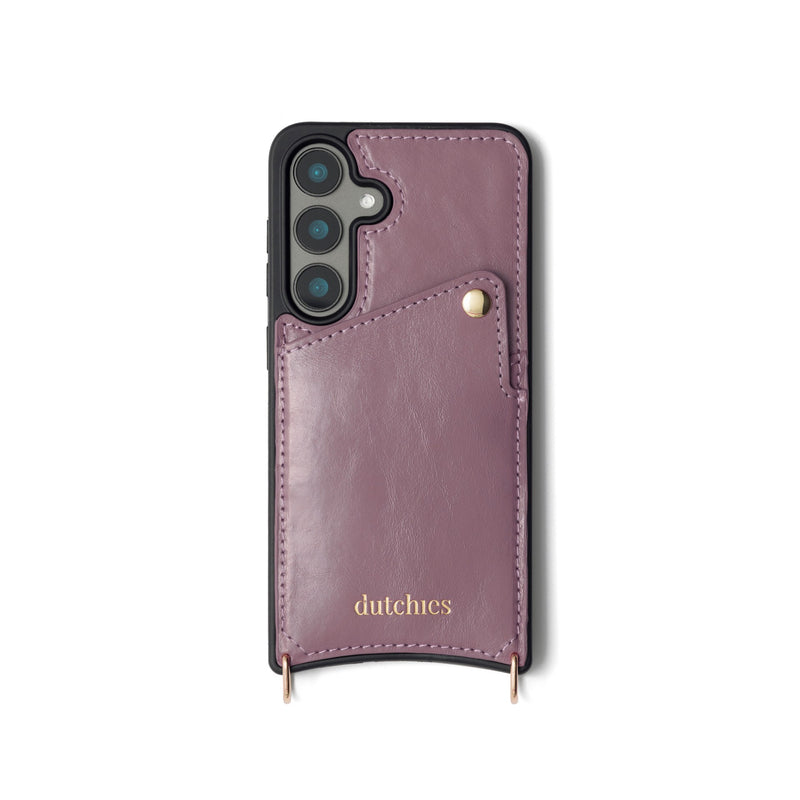 Samsung Case | Mauve - handcrafted leather case with cardholder and stylish design by Dutchies.