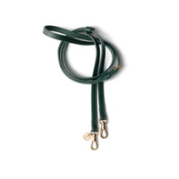 Phone strap | Slimline | Forest Green - trendy green phone strap with gold clips for hands-free convenience.