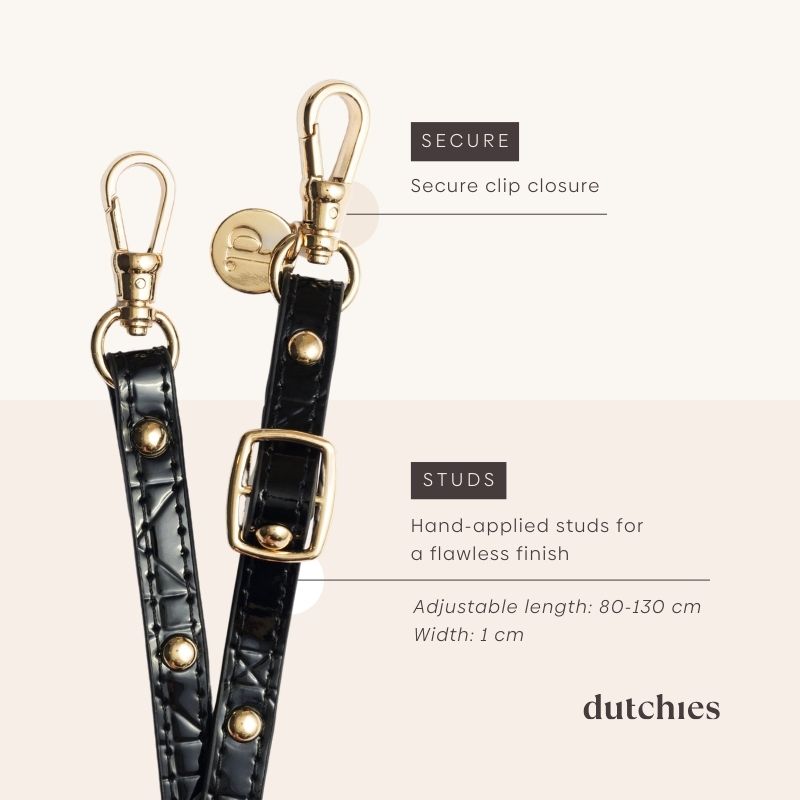 Slimline | Strap met gouden studs | Gloss