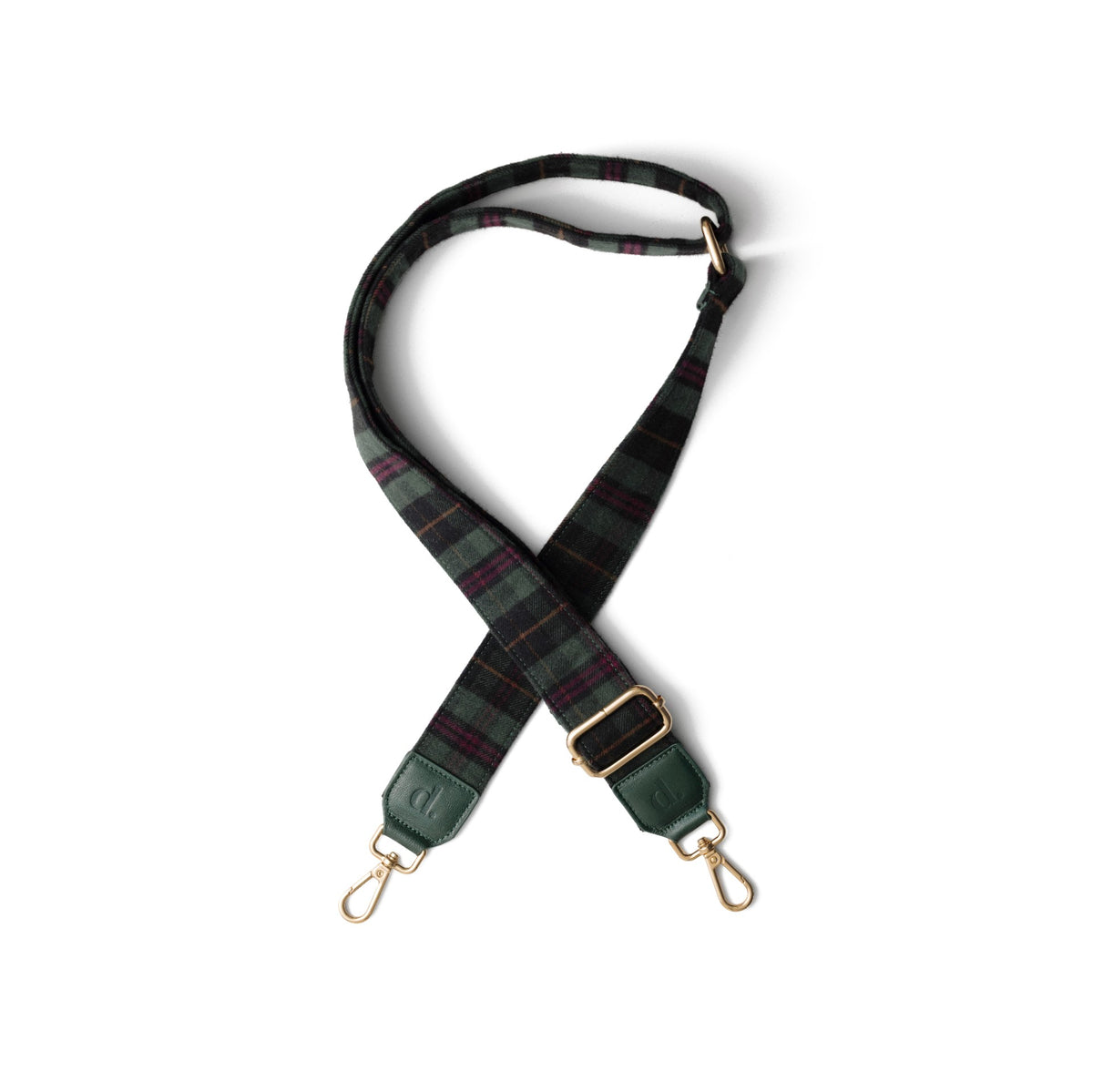 Phone Strap | Flannel | Forest Green Tartan, a stylish crossbody strap with a classic plaid design.