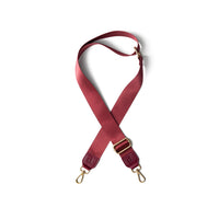 Phone Strap | Basic | Raspberry Red - Handmade crossbody strap in a vibrant raspberry red shade with gold hardware.