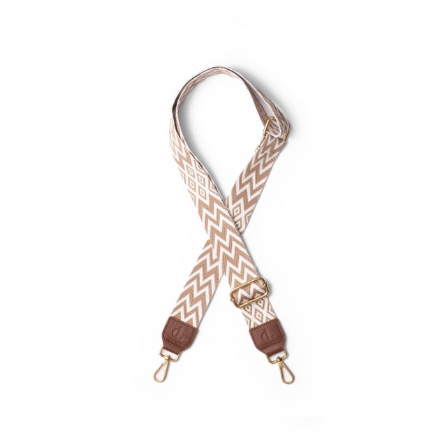 Beige Chevron Strap | Brown