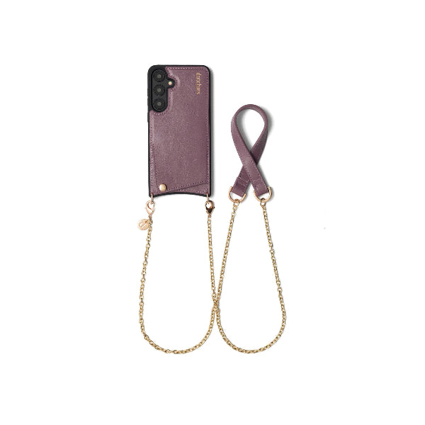 Spanish Chain Set | Samsung | Mauve - Stylish phone case with chain for handsfree convenience.