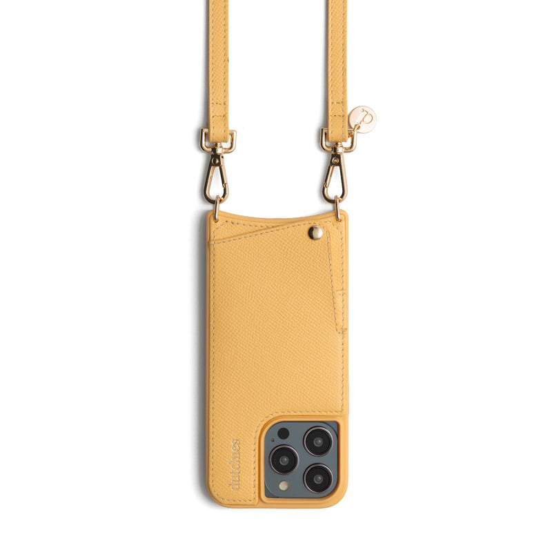 Phone strap | Slimline | Yellow - Stylish yellow phone strap with a chic design, perfect for keeping essentials close and hands-free.