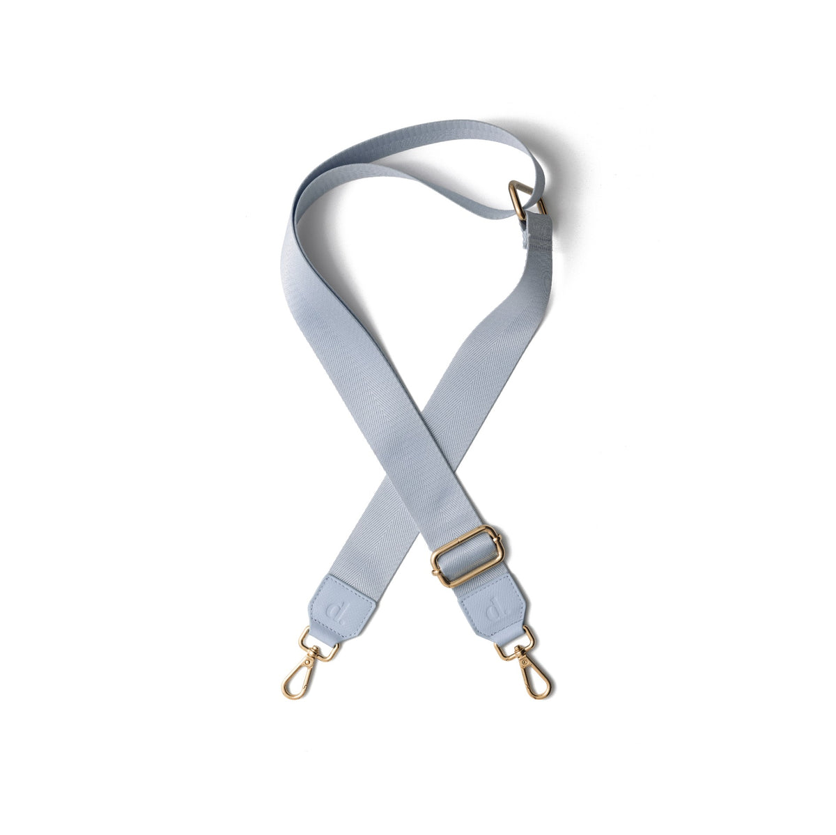 Phone Strap | Basic | Blue - Solid blue handmade crossbody strap with high-quality metal clips for essentials.