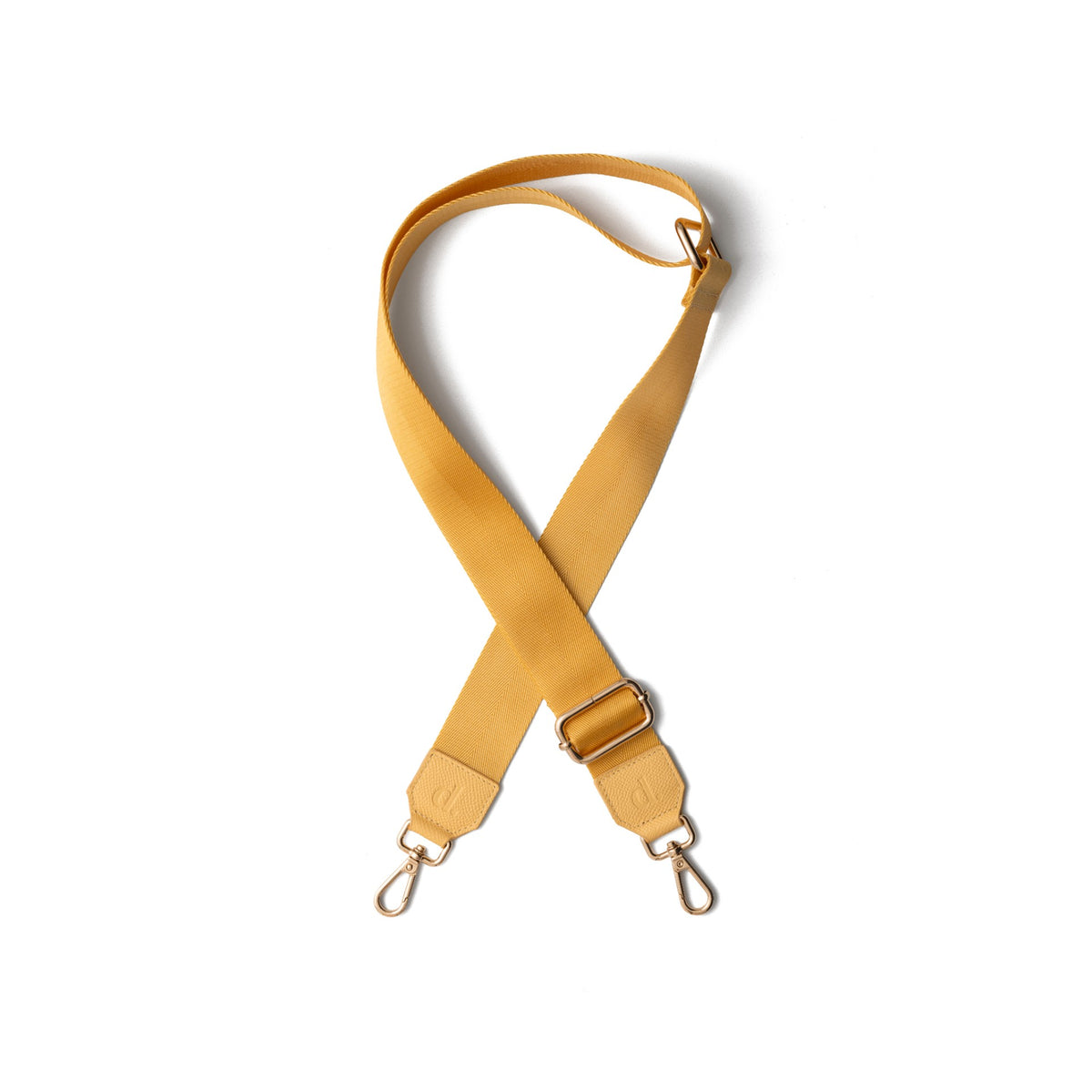 Phone Strap | Basic | Yellow - a stylish solid yellow handmade strap with high-quality metal and leather.